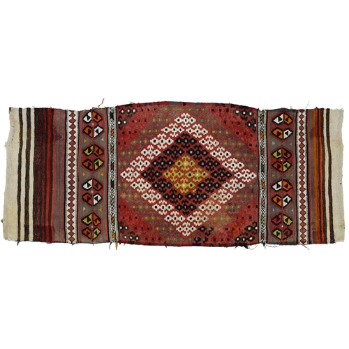 974 - An Anatolian flatweave rug, 176cm x 90cm and a Turkish Kilim rug, 131cm x 58cm (2)