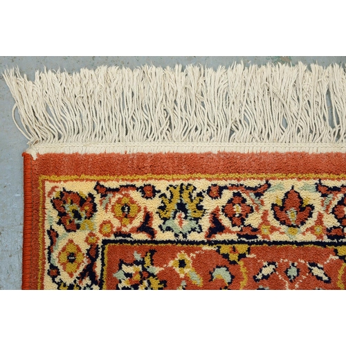 975 - A Qashqai rug, 188cm x 84cm and a Wilton rug, 120cm x 59cm