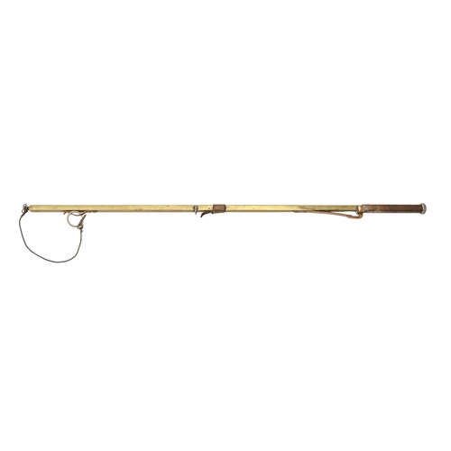 Vintage fishing tackle. A rare Hardy Bros brass fish tailer, c1930s, 77cm l  when retracted, sold wit