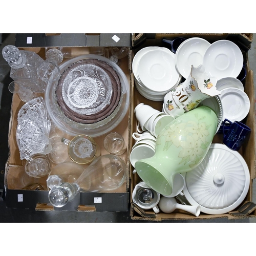 1100 - Miscellaneous ceramics and glassware, including a Richmond bone china tea and dinner service, cut gl... 