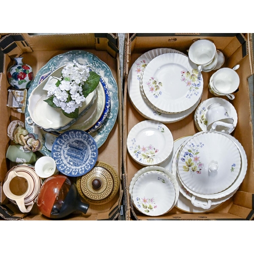 1100 - Miscellaneous ceramics and glassware, including a Richmond bone china tea and dinner service, cut gl... 