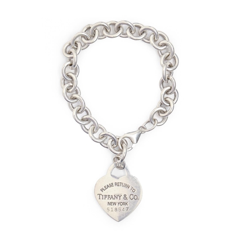 159 - Tiffany & Co. A silver bracelet, 18cm l, maker's marks, 40g