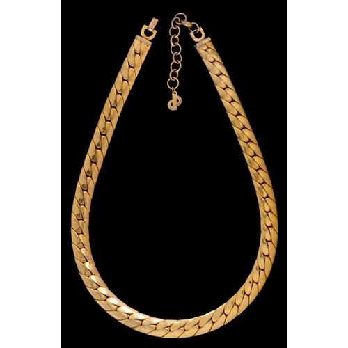 171 - Costume jewellery. A Christian Dior herringbone necklace, 39cm l