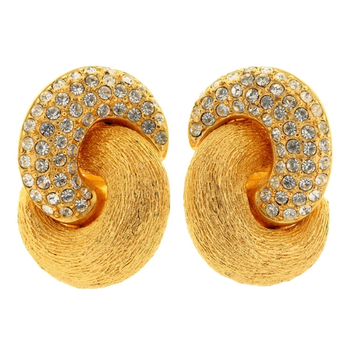 176 - Costume jewellery. A pair of Christian Dior ear clips, 29mm