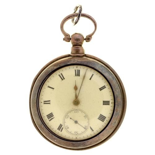 190 - An English pair cased silver lever watch, A McKenzie Turriff, No 364360, 55mm diam, Birmingham 1871... 