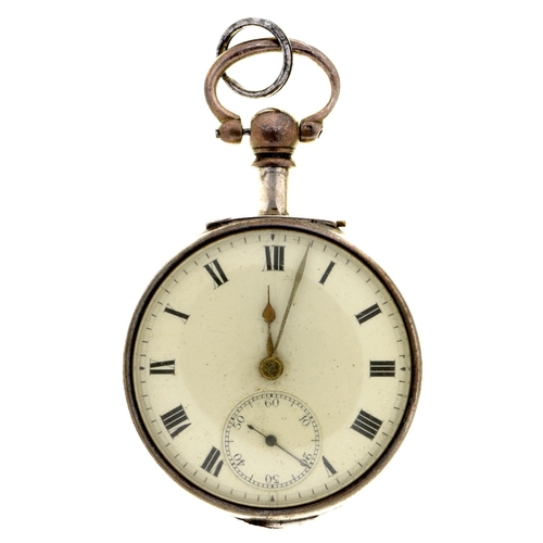 190 - An English pair cased silver lever watch, A McKenzie Turriff, No 364360, 55mm diam, Birmingham 1871... 