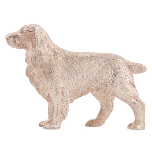 235 - An Elizabeth II silver model of a dog, 10cm l, by A Edward Jones Ltd, Birmingham 1972, 6ozs 14dwts... 