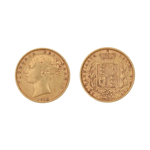 450 - Gold coin. Sovereign 1875S