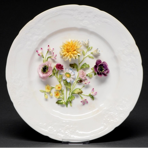 546 - A set of ten Coalport floral encrusted plates, 20cm diam