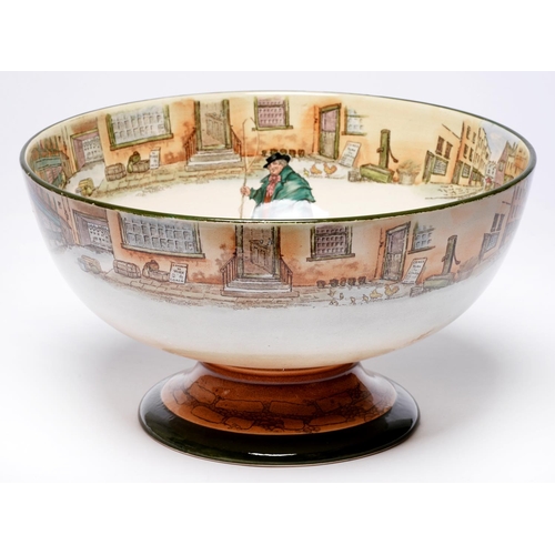 575 - A Royal Doulton Dickens ware footed punch bowl, 20cm h, 36cm diam