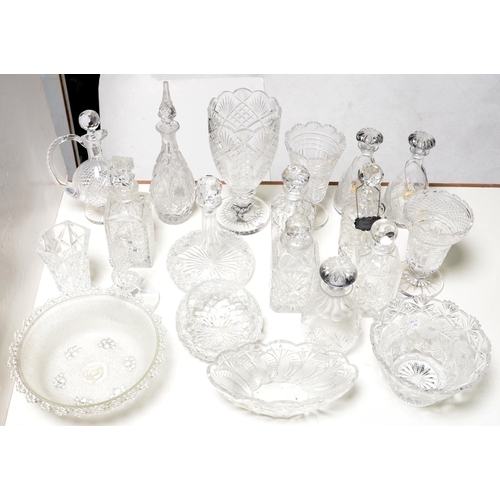 576 - Miscellaneous cut glass ware, including decanters, etc