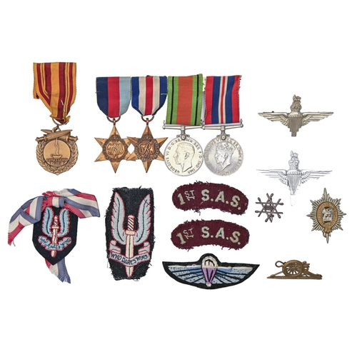 606 - WWII, 1939-1945 Star, France and Germany Star, Defence Medal, War Medal and Dunkirk Medal and miscel... 
