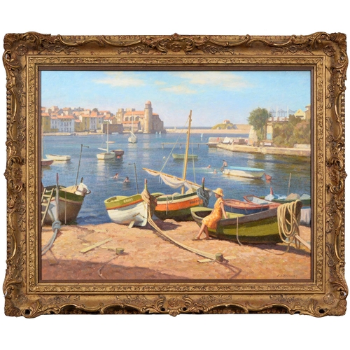 805 - Edward Albert Hickling (1913-1998) - Collioure Beach, South France, signed, titled Guildhall Art Gal... 