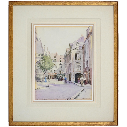 825 - William Tatton Winter RBA (1855-1928) - Rue Sainte Catherine, Dieppe, signed and titled, 34 x 24.5cm... 