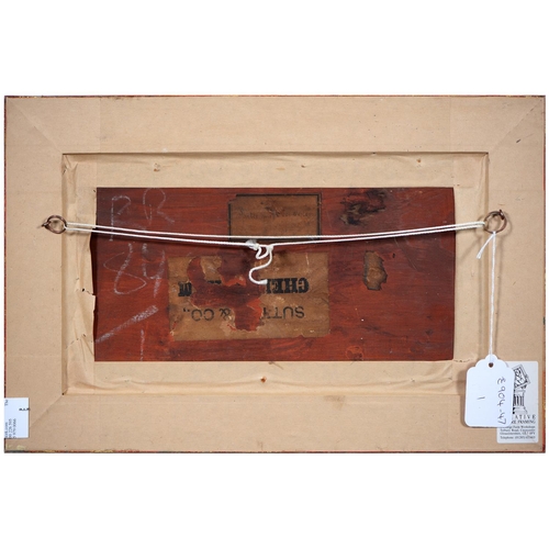 846 - Jn J**ier, late 19th/early 20th c - Cattle Driving, signed, indistinct manuscript label to verso, oi... 