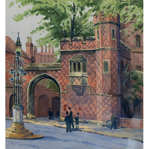 872 - Herbert Menzies Marshall RE, ROI, RWS (1841-1913) - Keate's Lane, Eton, signed, dated 1890 and inscr... 