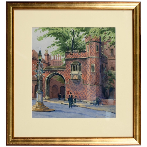 872 - Herbert Menzies Marshall RE, ROI, RWS (1841-1913) - Keate's Lane, Eton, signed, dated 1890 and inscr... 