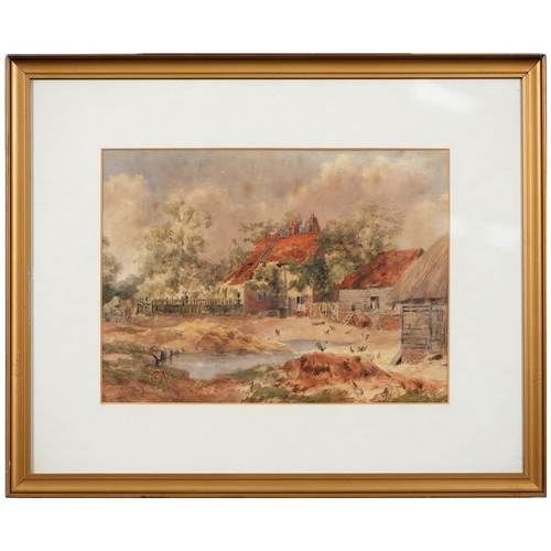 873 - Attributed to William Evans of Eton (1798-1877) – Landscape with Anglers, watercolour, 14.5 x 20cm a... 