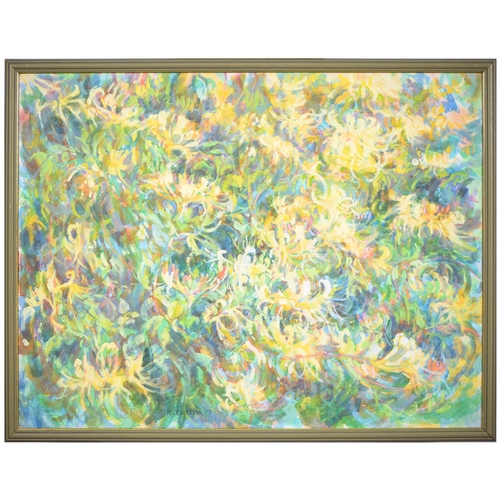 879 - Richard Box (1943-) - Yellow Flowers; White Flowers,  both signed and dated '76 or '79, acrylic on c... 