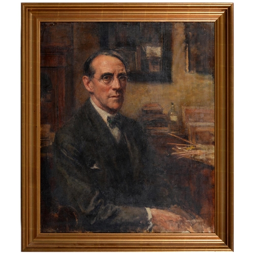 884 - Sir Walter Westley Russell CVO, RA, RWS (1867-1949) - Portrait of the Artist, oil on canvas, unfinis... 