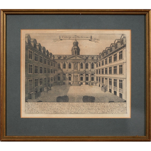 906 - David Loggan (1634-1692) - Gonville and Caius College Cambridge, engraving, 37.5 x 49.5cm, three oth... 