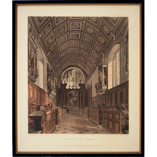 906 - David Loggan (1634-1692) - Gonville and Caius College Cambridge, engraving, 37.5 x 49.5cm, three oth... 