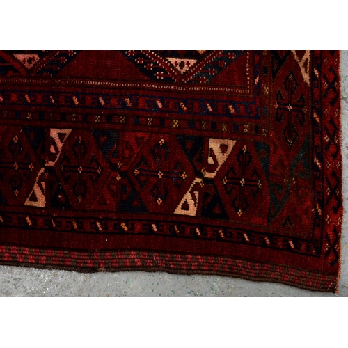 934 - Antique Beshir turkmen chuval of ikat design, 192 x 105cm, 19th century