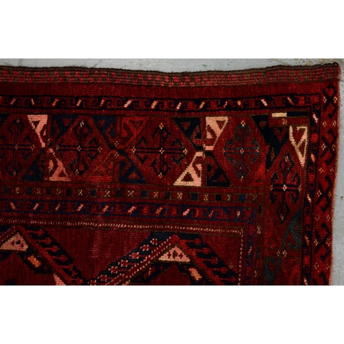 934 - Antique Beshir turkmen chuval of ikat design, 192 x 105cm, 19th century