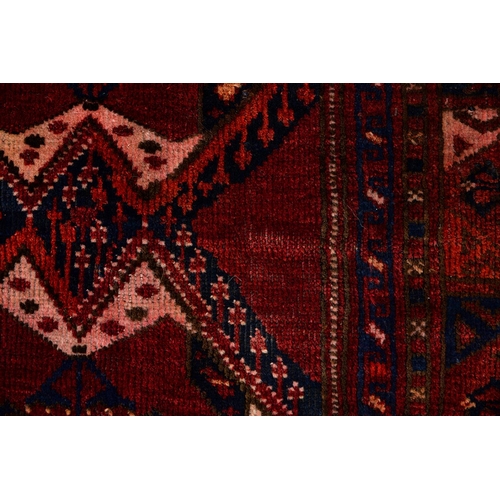 934 - Antique Beshir turkmen chuval of ikat design, 192 x 105cm, 19th century