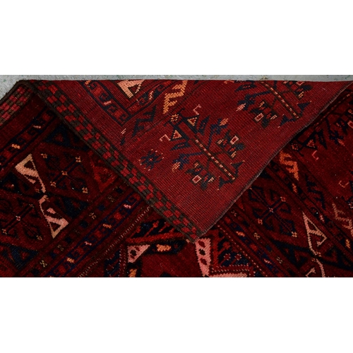 934 - Antique Beshir turkmen chuval of ikat design, 192 x 105cm, 19th century