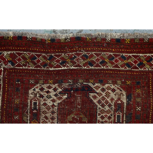 938 - Vintage Turkish flatweave and antique Afghan pictorial rug, 170 x 90cm and 104 x 75cm... 