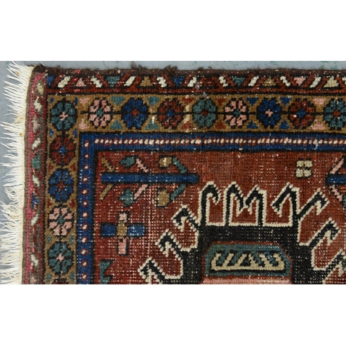 942 - Two rugs, 76 x 130cm and 109 x 106cm