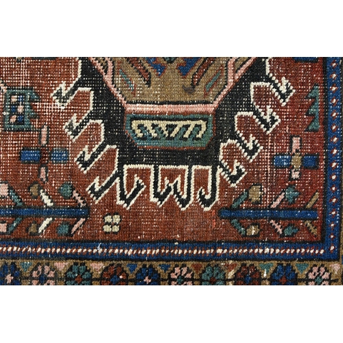 942 - Two rugs, 76 x 130cm and 109 x 106cm