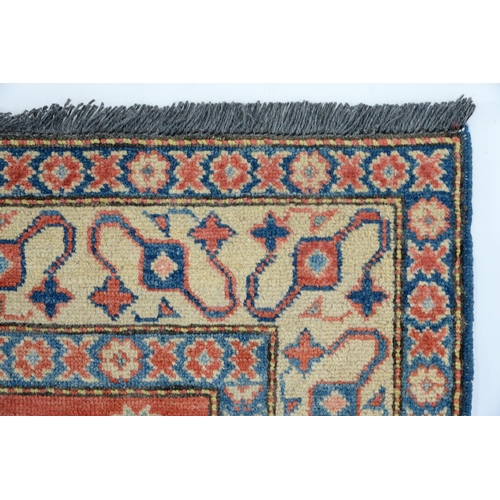 951 - An Afghan Kargai Chobi veg dyed rug, 143 x 96cm