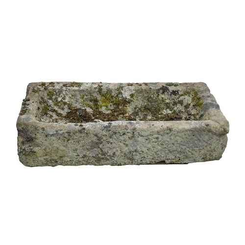 1018 - A Victorian stone trough, 24cm h; 47 x 103cm