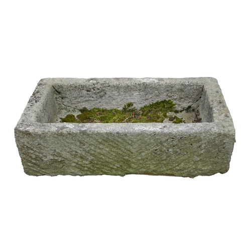 1019 - A Victorian dressed stone trough, 27cm h; 46 x 89cm