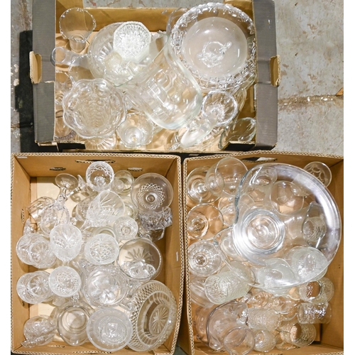 1178 - A quantity of cut, moulded and other glassware, etc