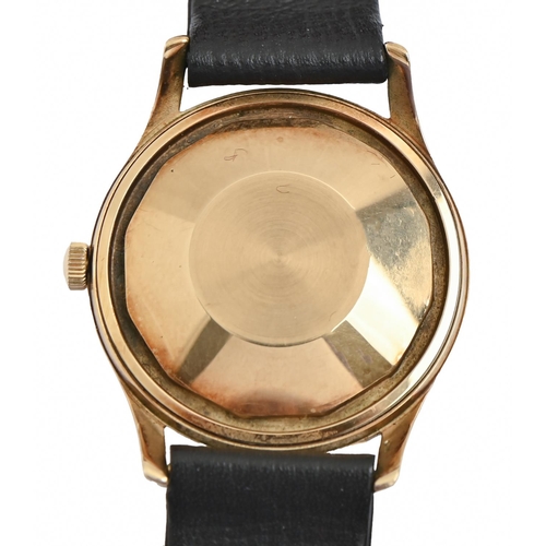 144 - A Bravingtons 9ct gold gentleman’s wristwatch, Wetrista, 35mm diam, import marked Edinburgh 1969, ma... 