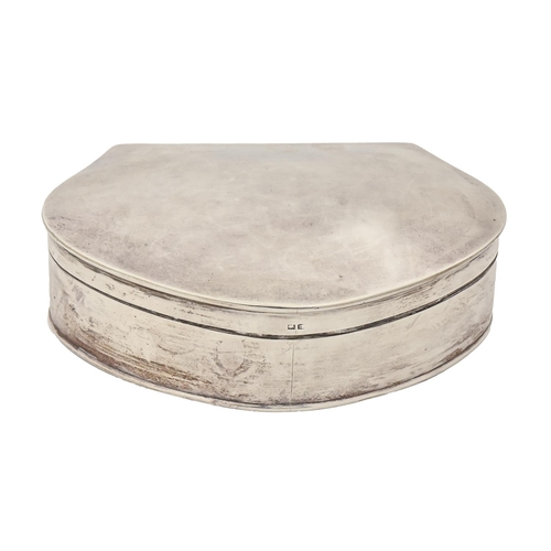 328 - A George V kidney shaped silver trinket box, 19cm l, by Deakin & Francis Ltd, Birmingham 1919... 