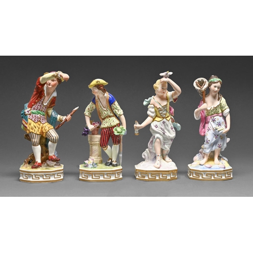 407 - A set of Royal Crown Derby figures of the Four Elements, 20th c, in colours, 19.5cm h, red painted m... 