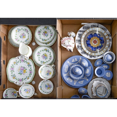 463 - A J H Middleton Delphine China floral tea service, 1930s and miscellaneous pottery and porcelain, to... 