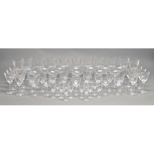 505 - A Baccarat glass table service, Moliere (Damremont) pattern, post 1910 (58) and four other glasses... 