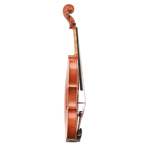 589 - A violin, Patrick Jowitt, Nottingham, 1990, length of back 35.5cm, maker's blue paper label and a si... 