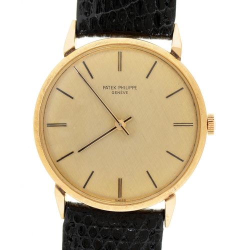 62 - A Patek Philippe 18ct gold gentleman's wristwatch, No 1143480, calibre 23/300 movement, 33mm diam... 