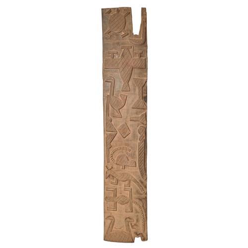 641 - Tribal art. A quantity of carved wooden door panels, Nupe Nigeria, mid 20th c, 174cm h and similar (... 