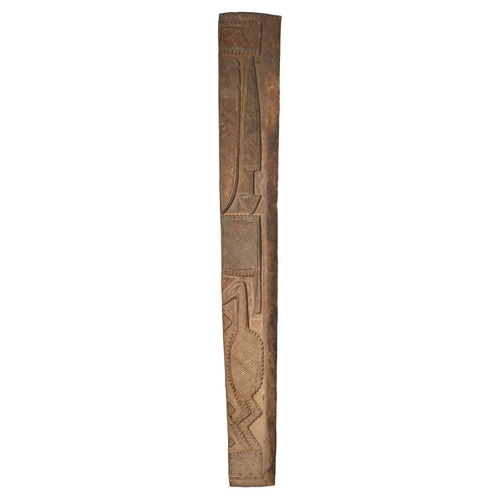 641 - Tribal art. A quantity of carved wooden door panels, Nupe Nigeria, mid 20th c, 174cm h and similar (... 