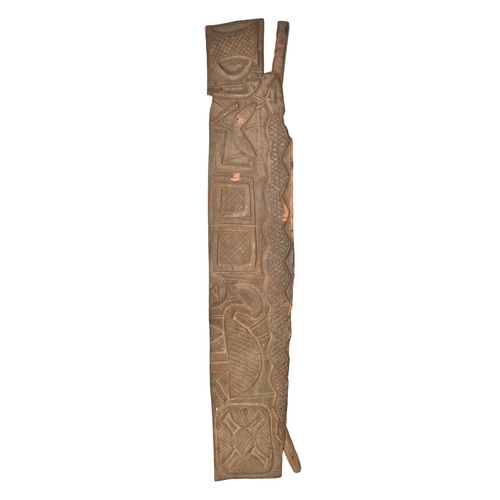 642 - Tribal art. A quantity of carved wooden door panels, Nupe Nigeria, mid 20th c, 170cm h and similar (... 