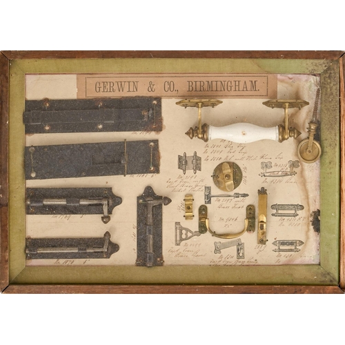 686 - Advertising. An Edwardian ironmonger's shop display board of Gerwin & Co Birmingham, c1900, of b... 