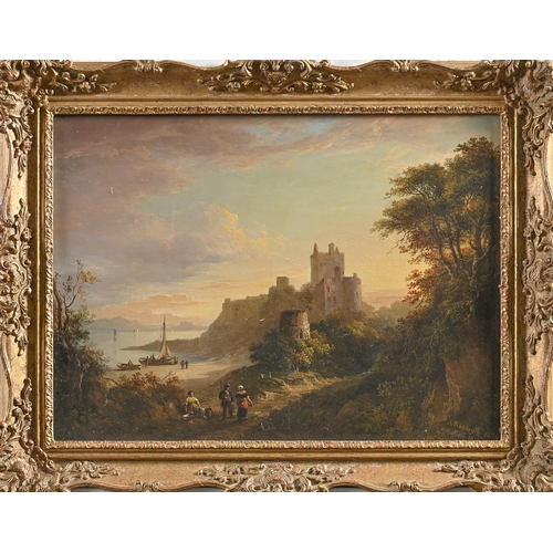 787 - Follower of Alexander Nasmyth - Scottish Landscape with Figures, bears signature and date, oil on pa... 