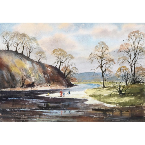 806 - John Mellor, 20th / 21st c - The River Wharf Yorkshire; Abberville, two, both signed, watercolour, 3... 